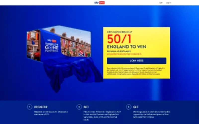 England vs Panama: Sky Bet Offers 50/1 Odds for England Win