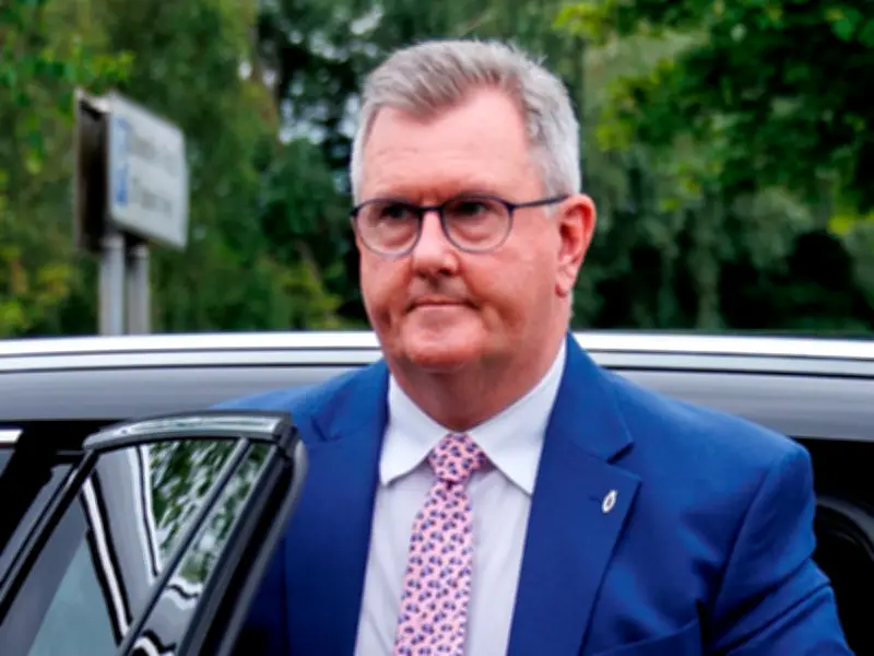 Ex-DUP leader Jeffrey Donaldson guilty of raping child, 18 sex offences