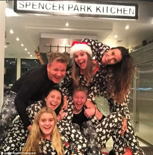 Gordon Ramsay and Family Don Matching Onesies for Boxing Day Selfie
