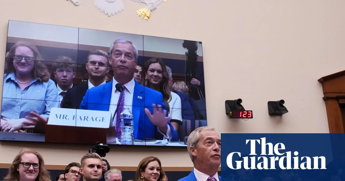 Farage Called 'Putin-Loving Free Speech Impostor' in Heated US Hearing