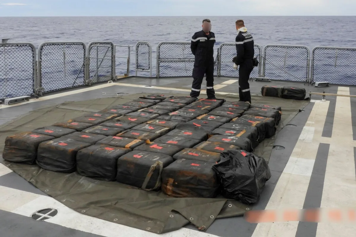 French Navy Seizes 678kg of Cocaine in Caribbean Operation