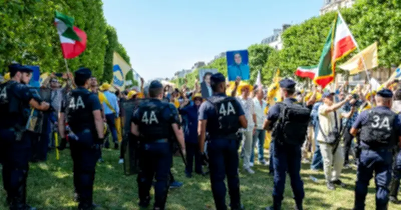 French Police Stop Express Reporter at Iran Protest After Bomb Threat