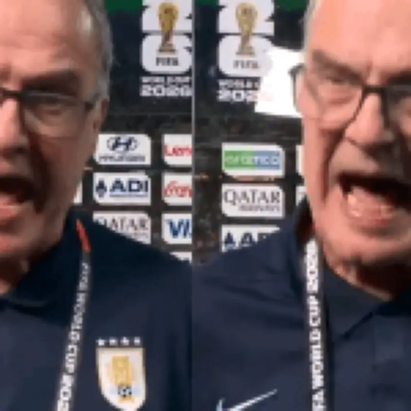 Furious Marcelo Bielsa yells at reporter after Uruguay World Cup exit