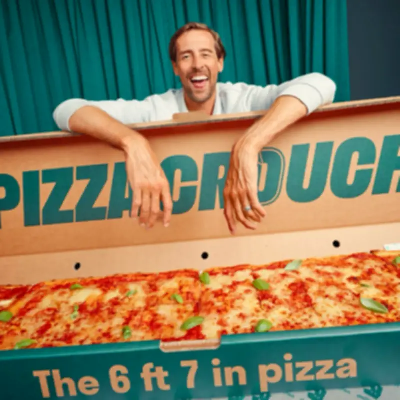 Giant 6ft 7ins Pizza Crouch Launched by Deliveroo for World Cup Fans
