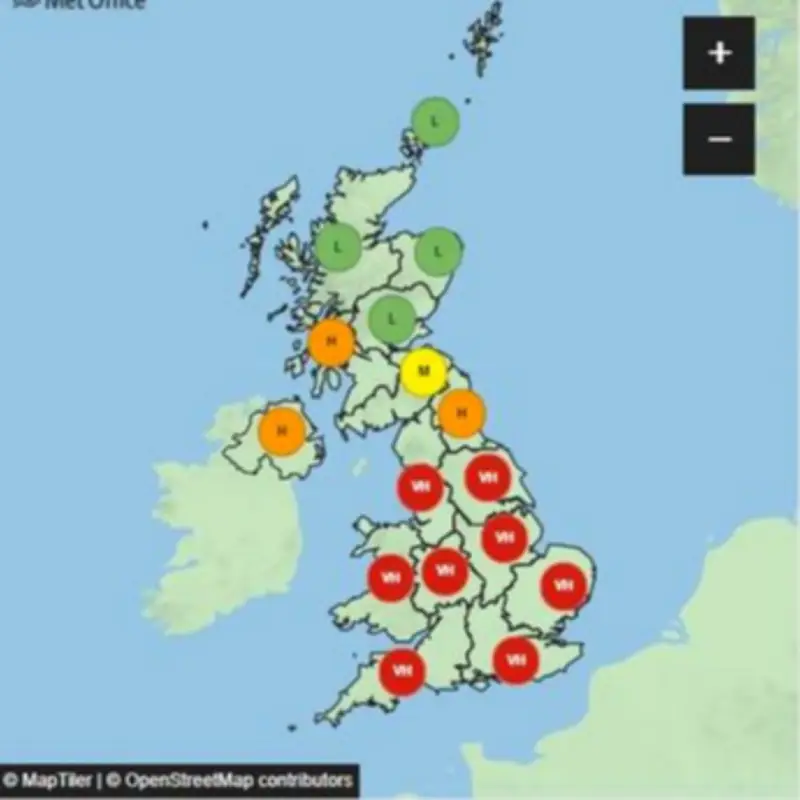 Greater Manchester Braces for Red 'Very High' Pollen Alert This Week