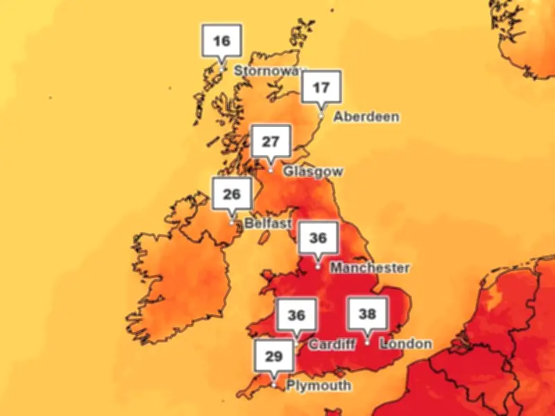 Greater Manchester to Hit 38C as Amber Extreme Heat Alert Issued