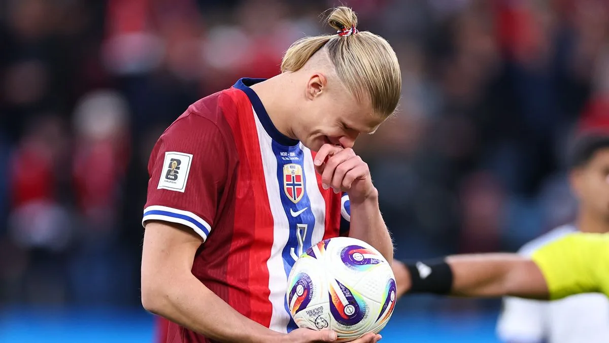 Erling Haaland Misses Two Penalties for Norway but Scores Hat-Trick in Win