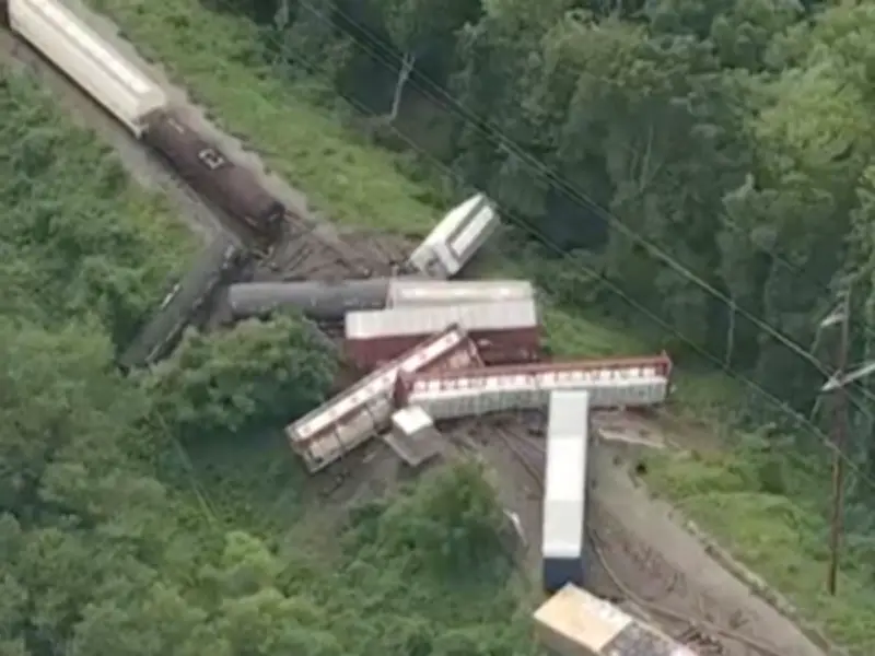 Hazmat Team Deployed After Hazardous Material Train Derails in Pennsylvania