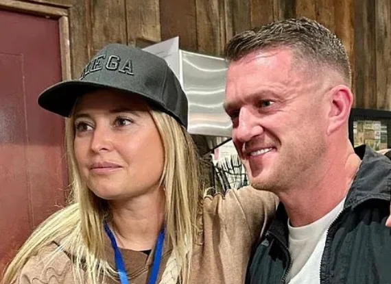 Holly Valance Joins Tommy Robinson at Anti-Immigration Rally