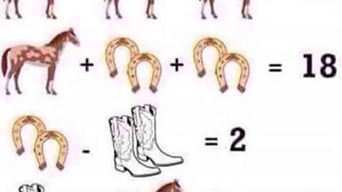 Simple horse algebra puzzle baffles thousands online