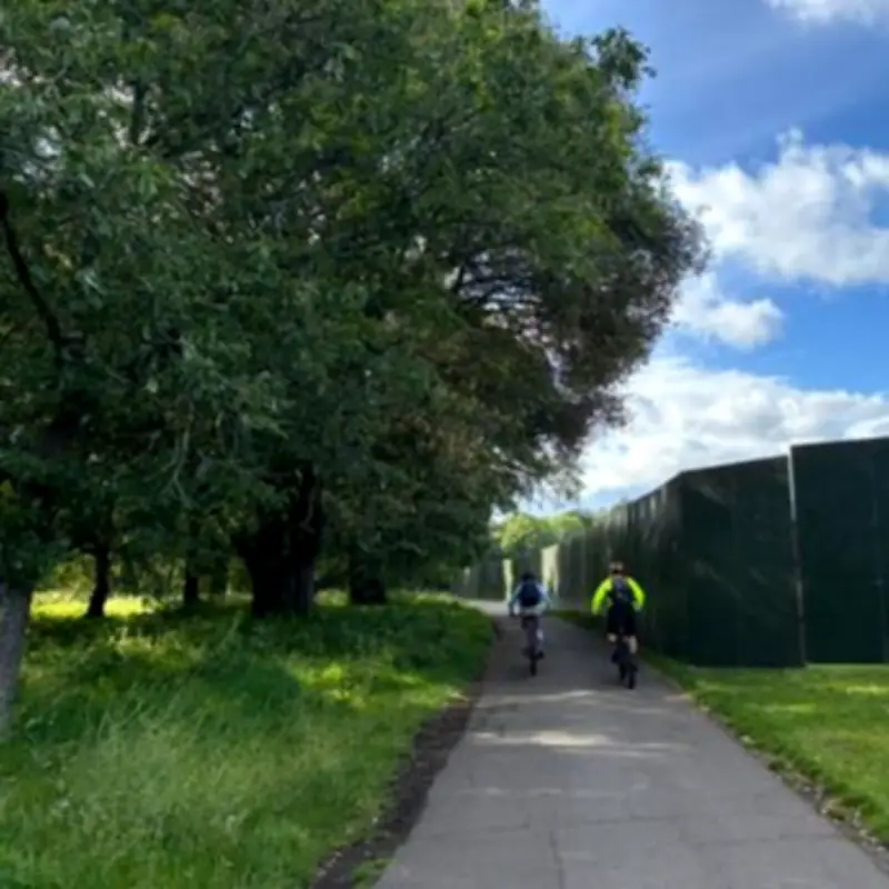 Huge green walls erected in Cardiff's Bute Park for Blackweir Live gigs