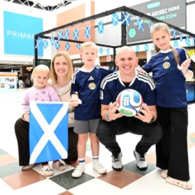 Interactive Football Cube Arrives at The Centre, Livingston for World Cup