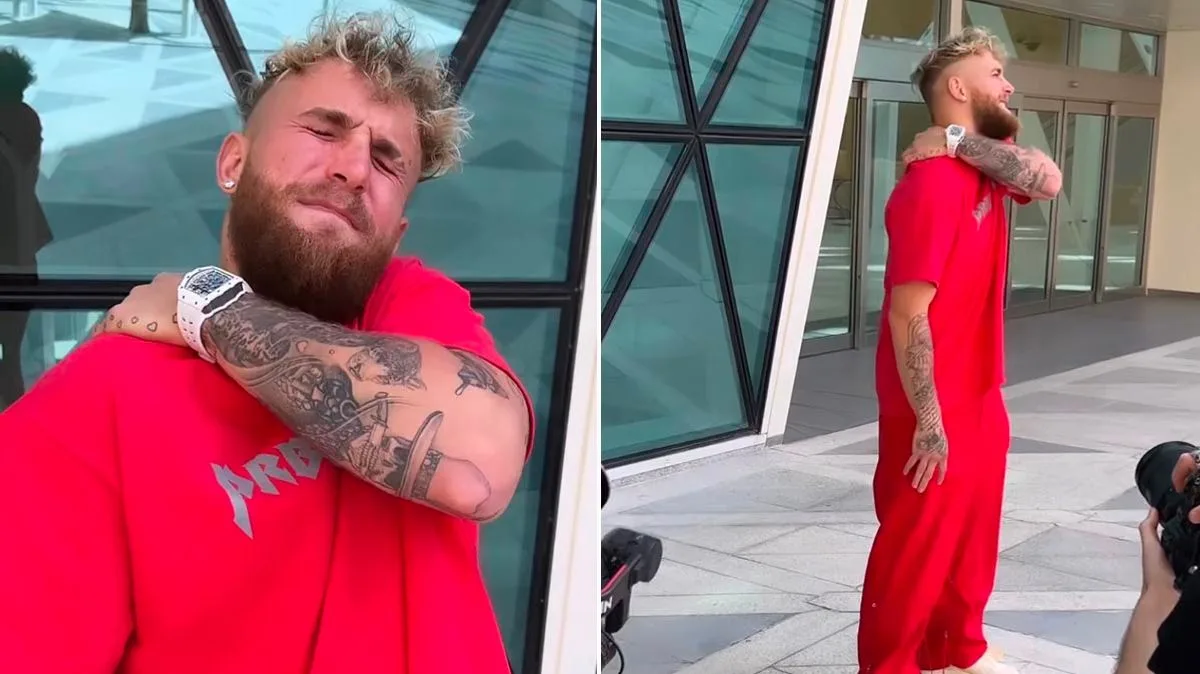 Jake Paul Fakes Back Injury from 'Carrying' Promotion for Tommy Fury Fight