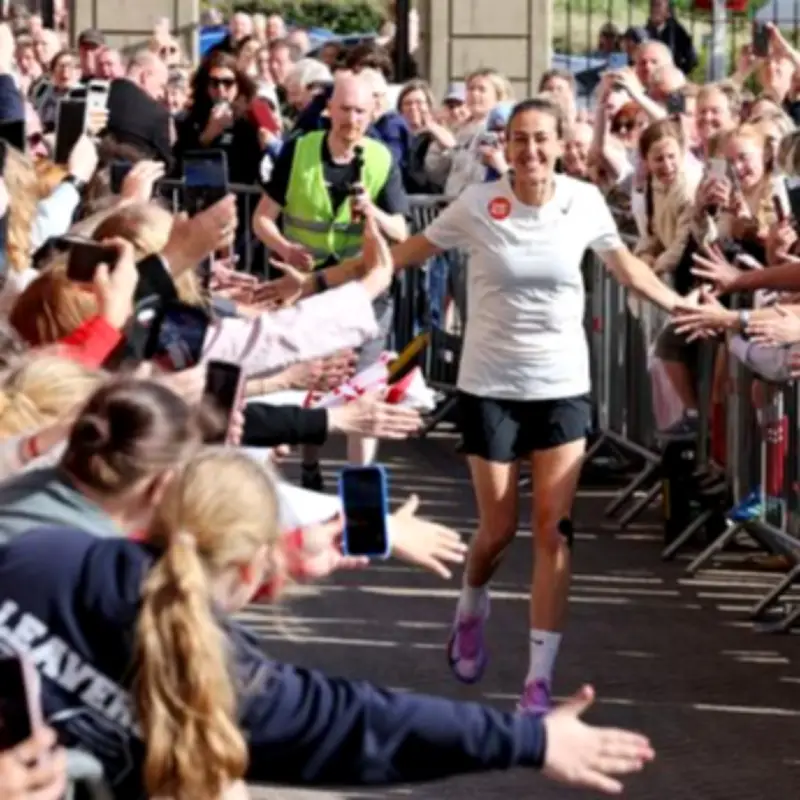 Jill Scott Gets Hero's Welcome in Sunderland After 388-Mile Sport Relief Challenge