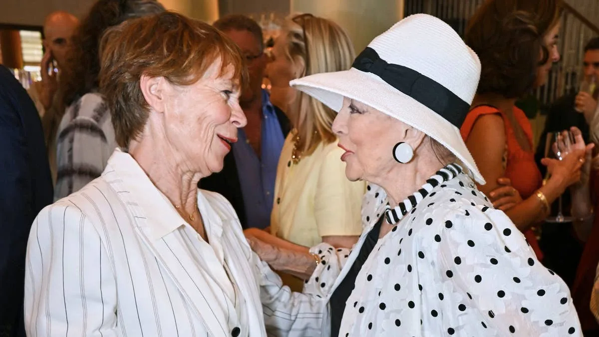 Joan Collins, 93, and Celia Imrie, 73, Twin in White at Casting Directors Luncheon