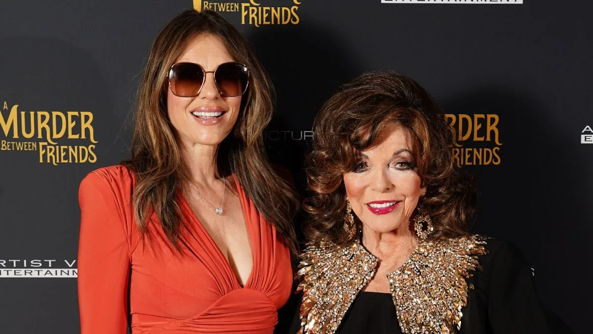 Dame Joan Collins and Elizabeth Hurley Reunite at Film Premiere