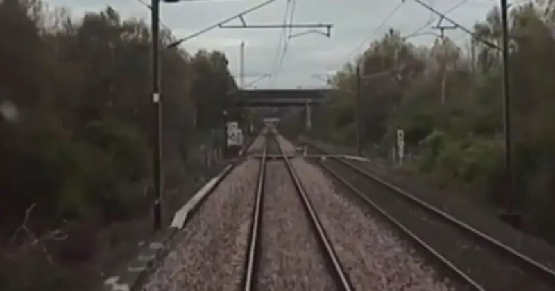 Jogger Cheats Death Running in Front of 100mph Train