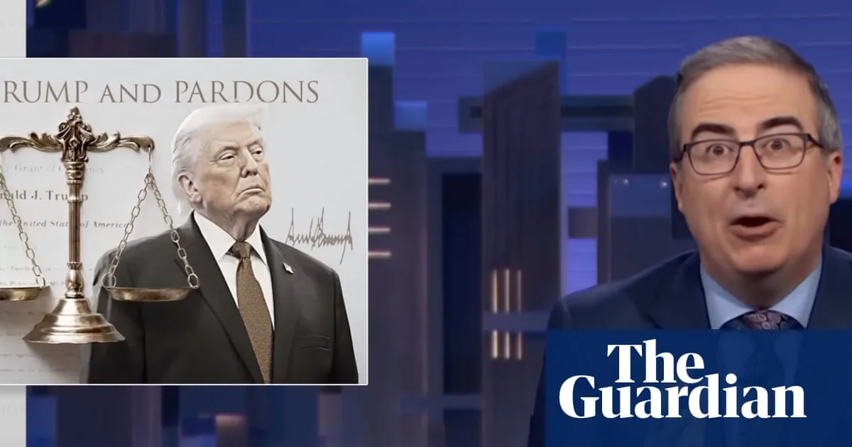 John Oliver Slams Trump's Pardons: 'He'll Put Violent People Back in the Streets Because They Support Him'