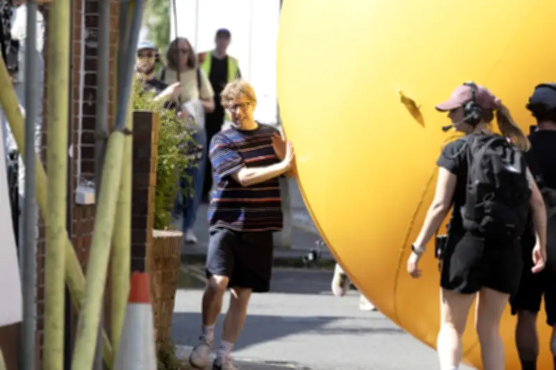 Josh Widdicombe Wrestles Giant Yellow Ball for New Comedy Show Let's Play Ball