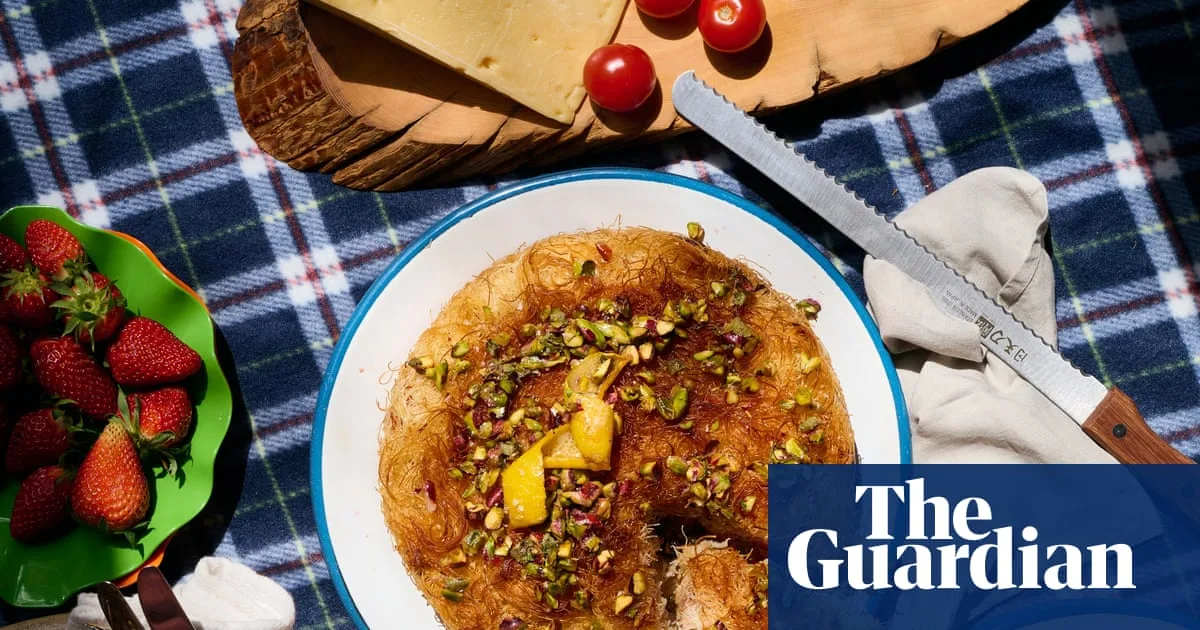 Kataifi Picnic Pie: A Quiche-Pie Hybrid with Feta and Oregano Honey