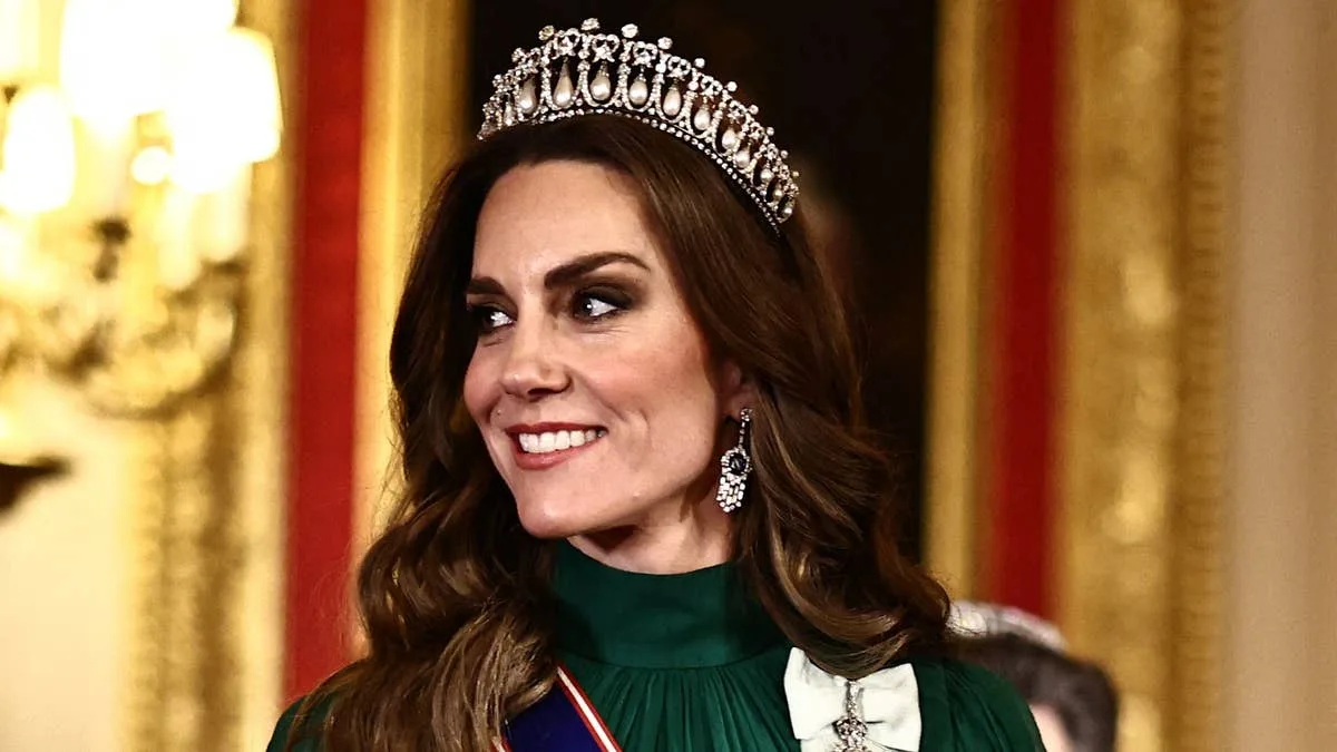 Princess Kate Stuns in Green Gown at Windsor State Banquet for Nigeria