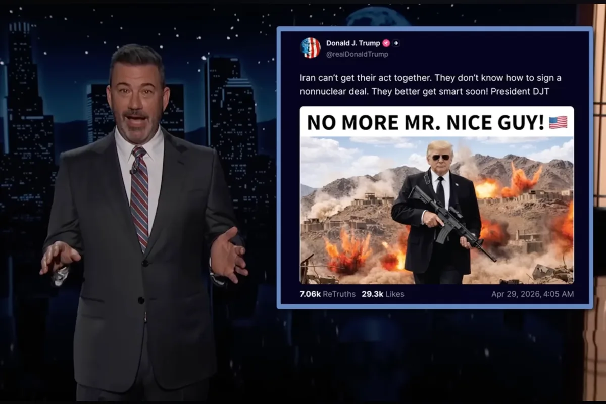 Jimmy Kimmel Mocks Trump's 'Fat John Wick' Iran Meme