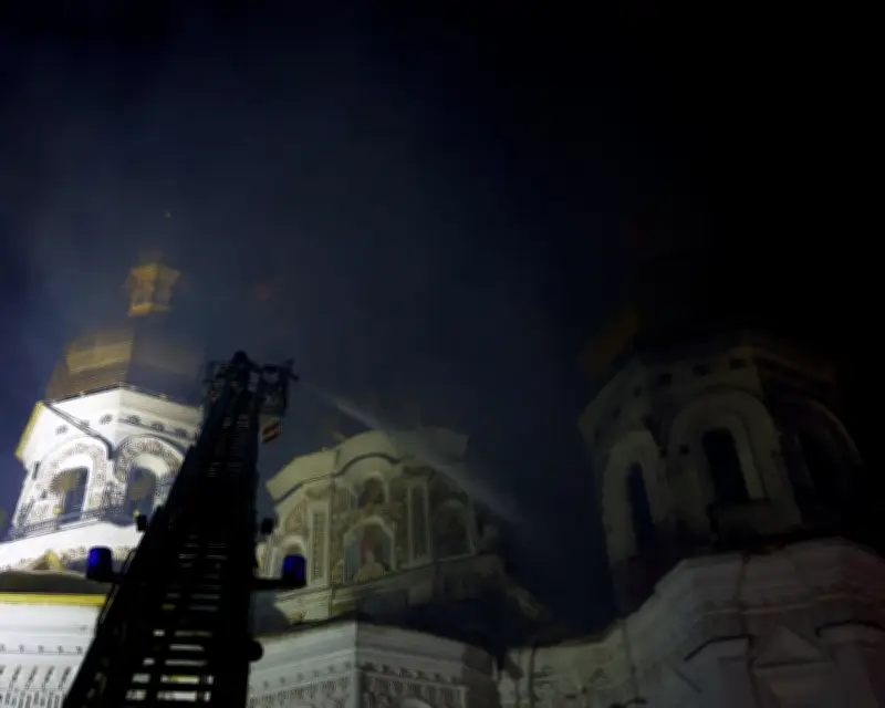 Kyiv Decries 'Russia's Orthodox Values' as Historic Monastery Burns in Massive Attack