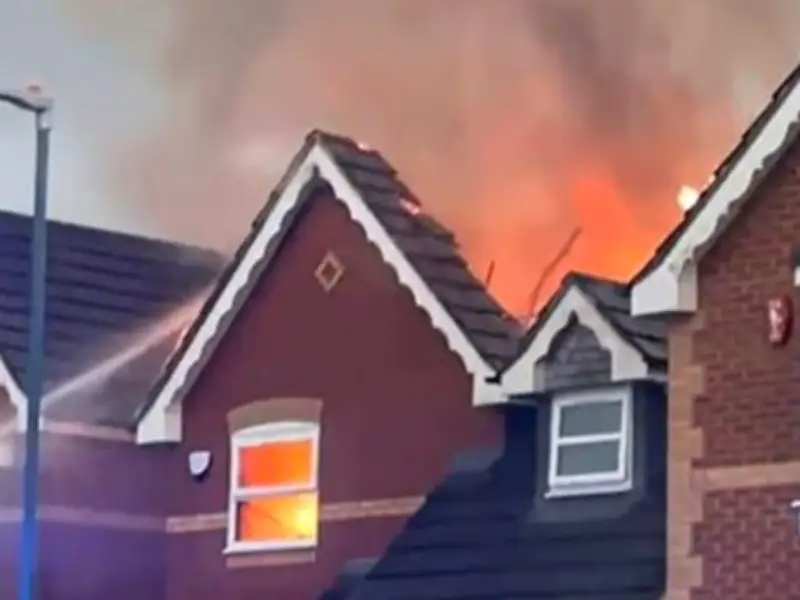 Lightning strike sets house on fire in Bristol during UK thunderstorms