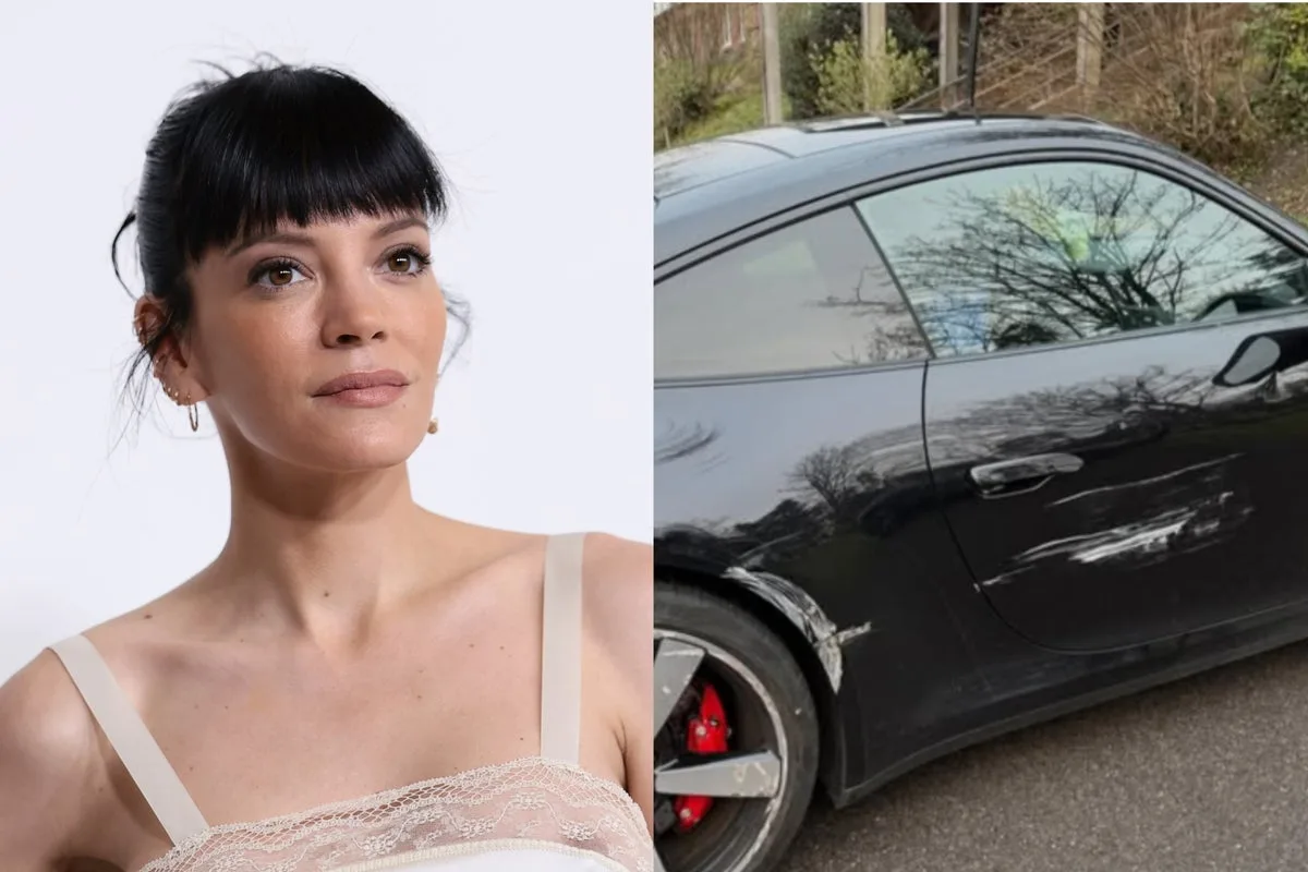 Lily Allen 'happy to be alive' after truck forces her off road