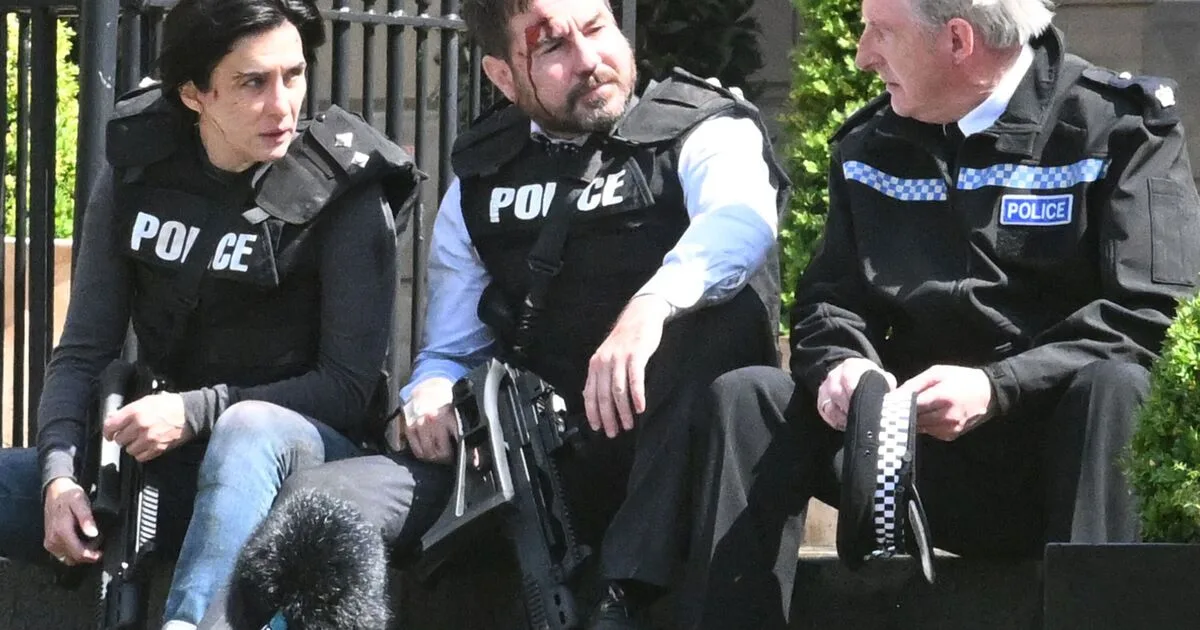 Line of Duty Stars Filming Bloodied Active Shooter Scene