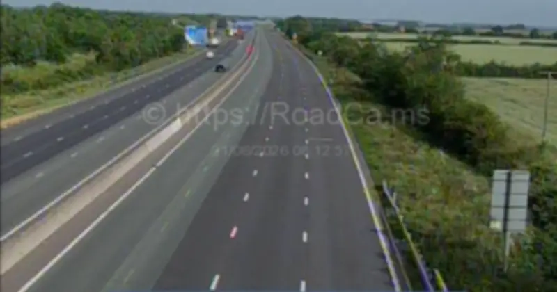 M1 Southbound Closed in Bedfordshire After Serious Crash and Fire