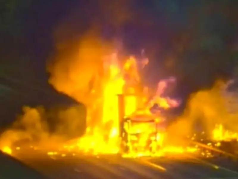 M25 Chaos: Two Lorry Fires Shut Motorway Near Epping, Causing Long Delays