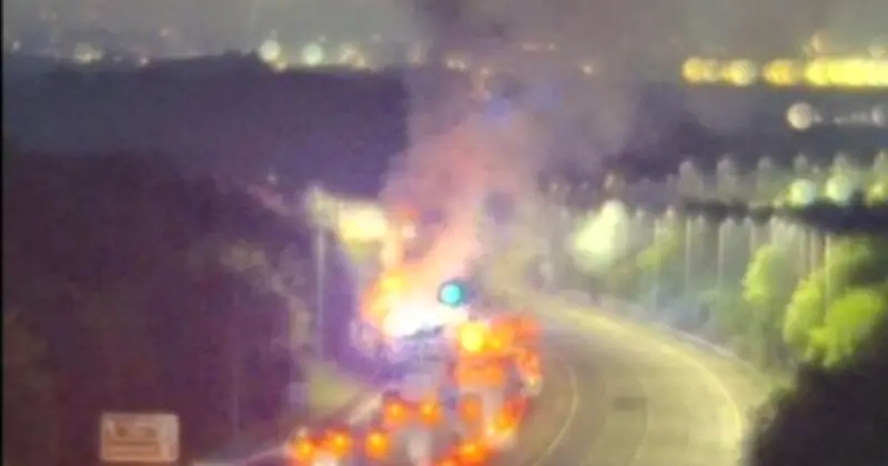 M25 Lorry Fire Causes Major Delays Near Epping and Waltham Abbey