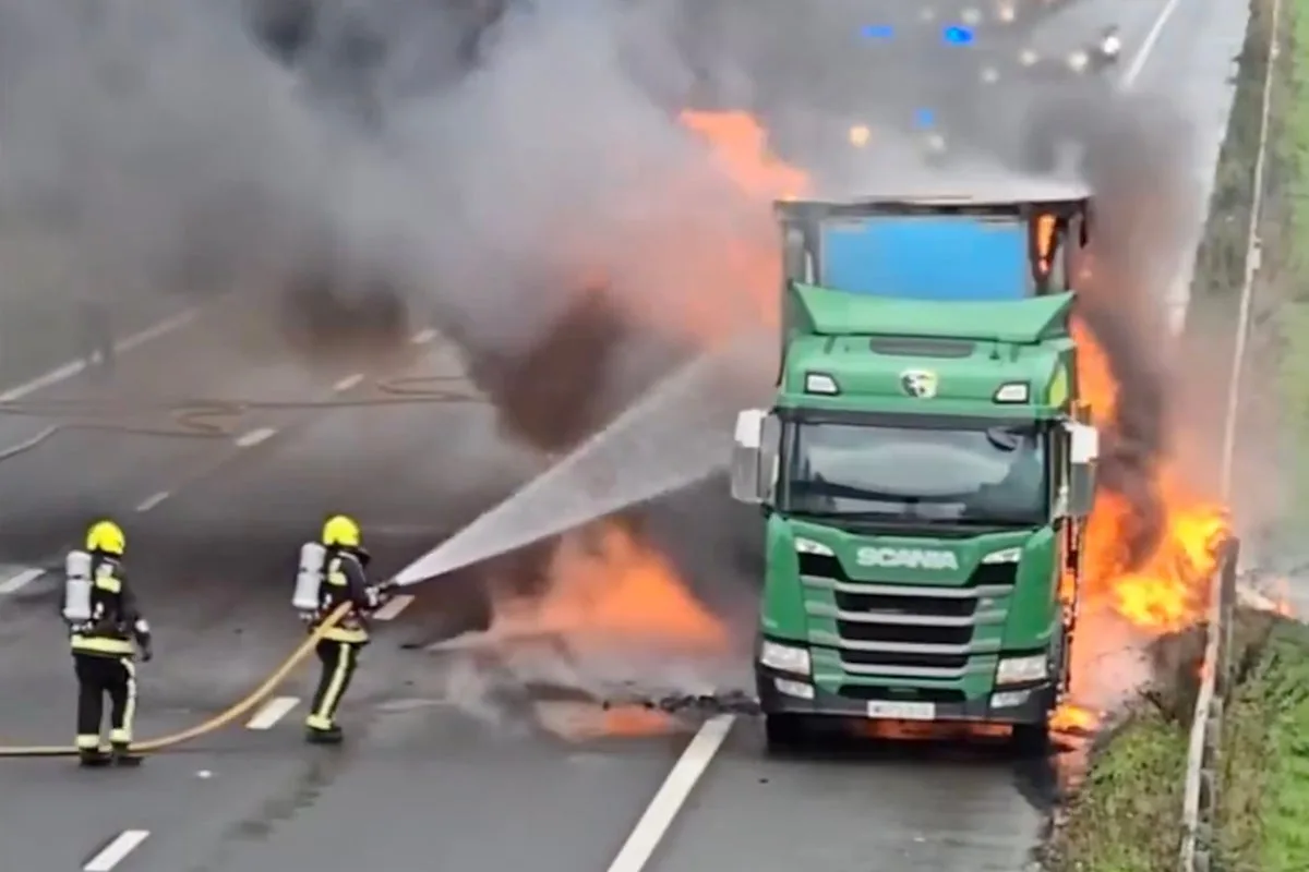 M5 Lorry Fire Causes Six-Mile Queues Near Bristol