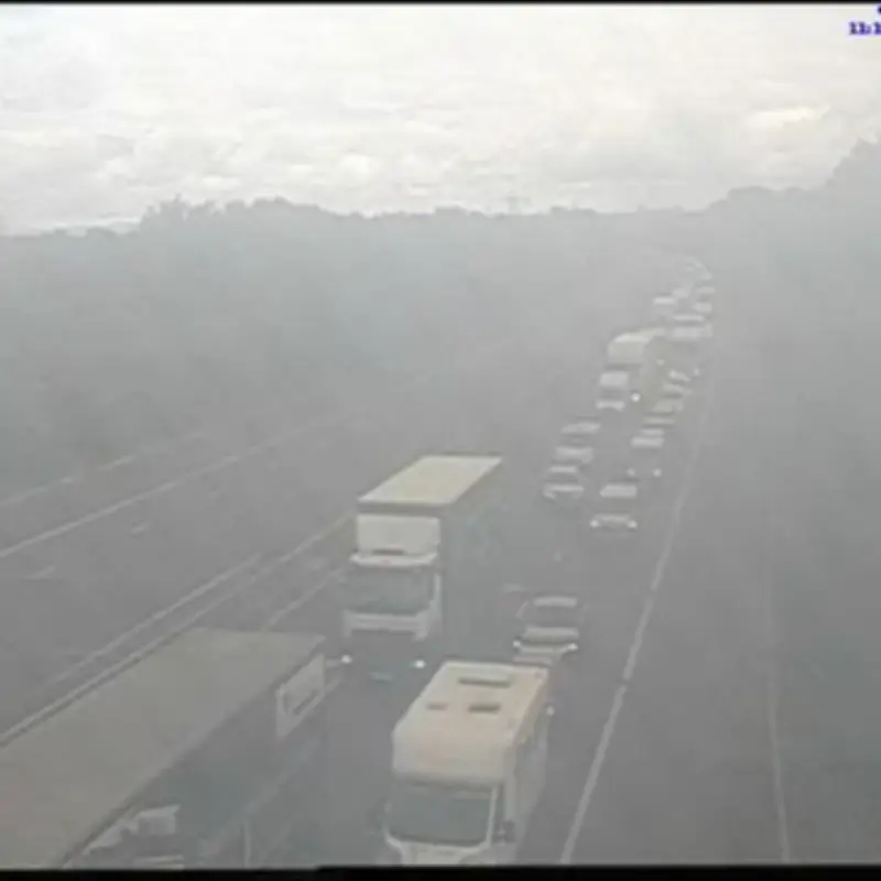 M6 Shut in Lancashire After Lorry Jack-Knifes and Spills Fuel