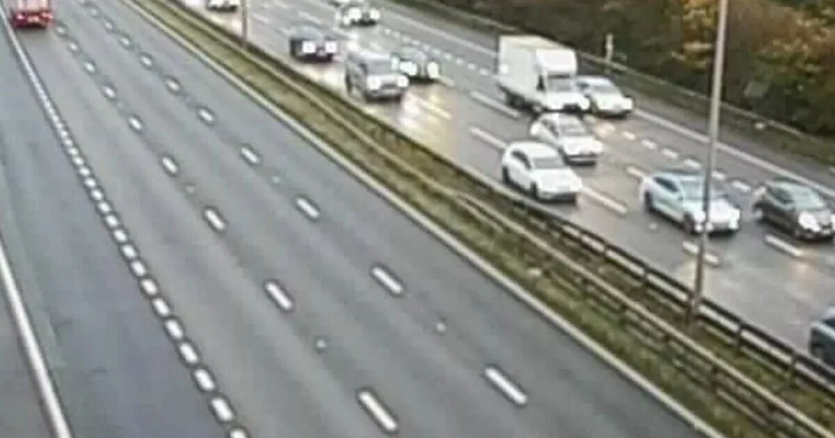 M62 Gridlock After Multi-Vehicle Crash Near Warrington