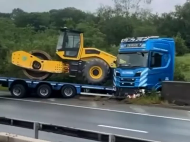 M66 Closed in Greater Manchester After Lorry Jack-Knifes Off Road