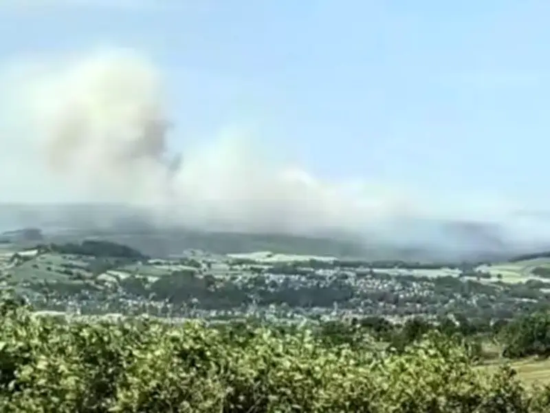Major Moorland Fire Near Greater Manchester Burns for Second Day