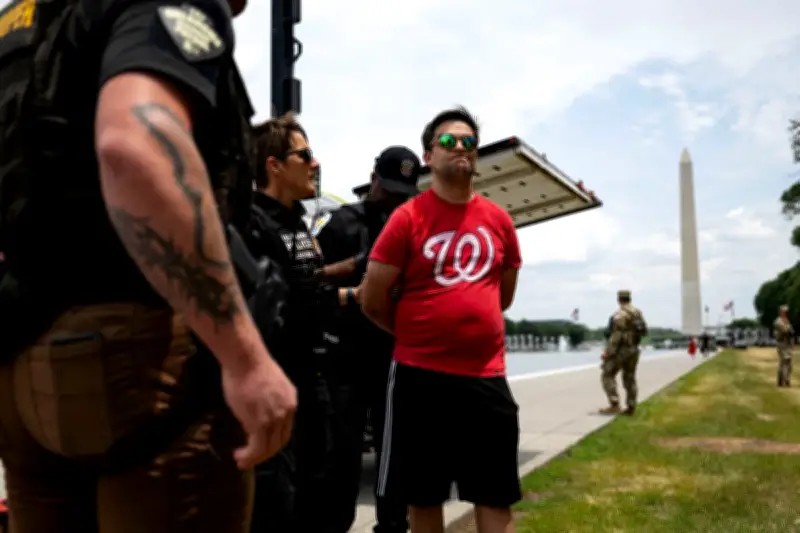 Man arrested near Trump's reflecting pool plans to fight obscenity charge