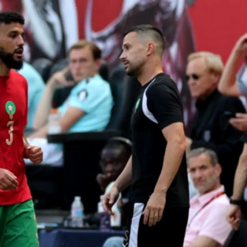 Man Utd's Mazraoui returns to Morocco training after World Cup injury scare