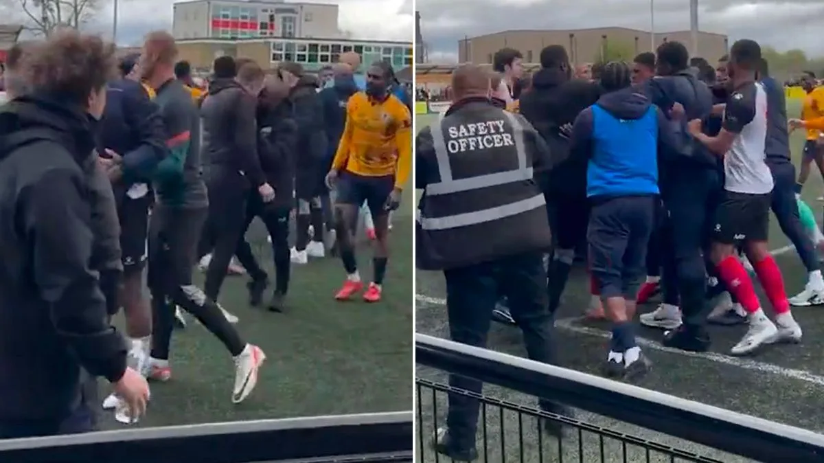 Non-League Manager Sent Off for Headbutt in Derby Brawl