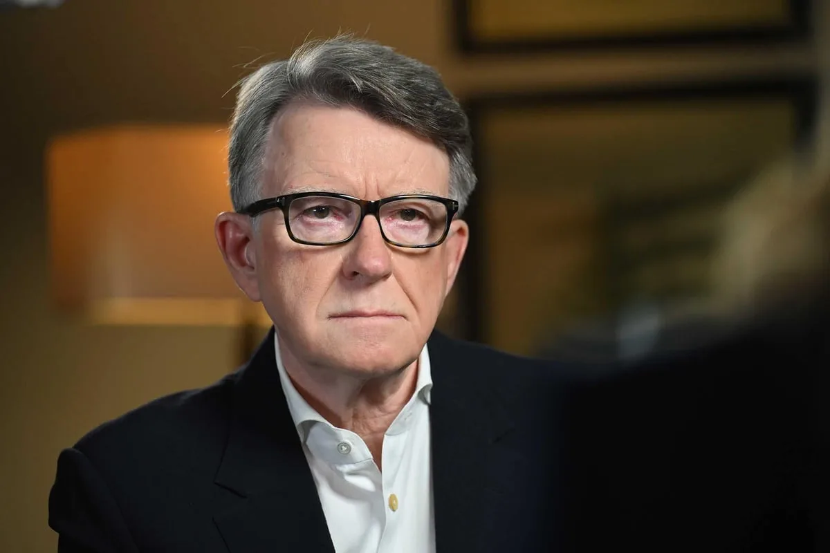 Mandelson Faces Lords Standards Probe Over Epstein
