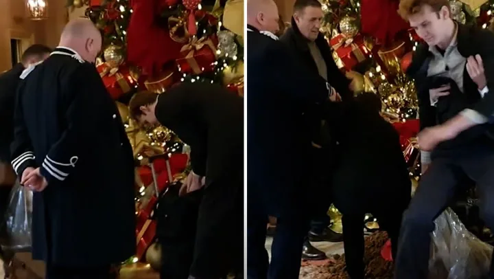 Manure Dumped At Ritz Hotel Christmas Tree In Protest