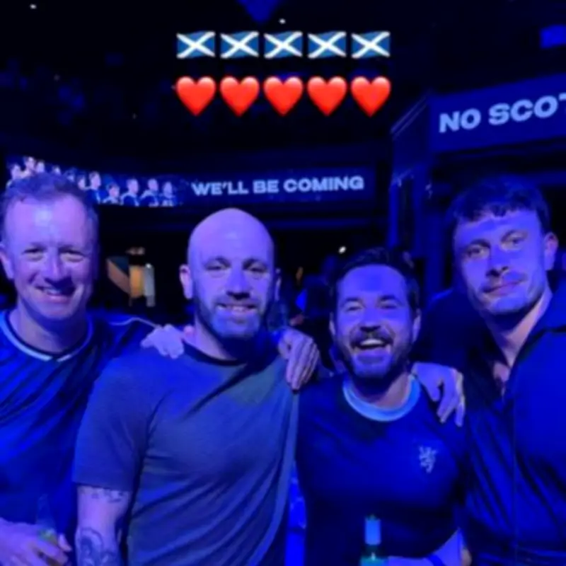 Martin Compston Parties with Tartan Army in Boston Ahead of Scotland World Cup