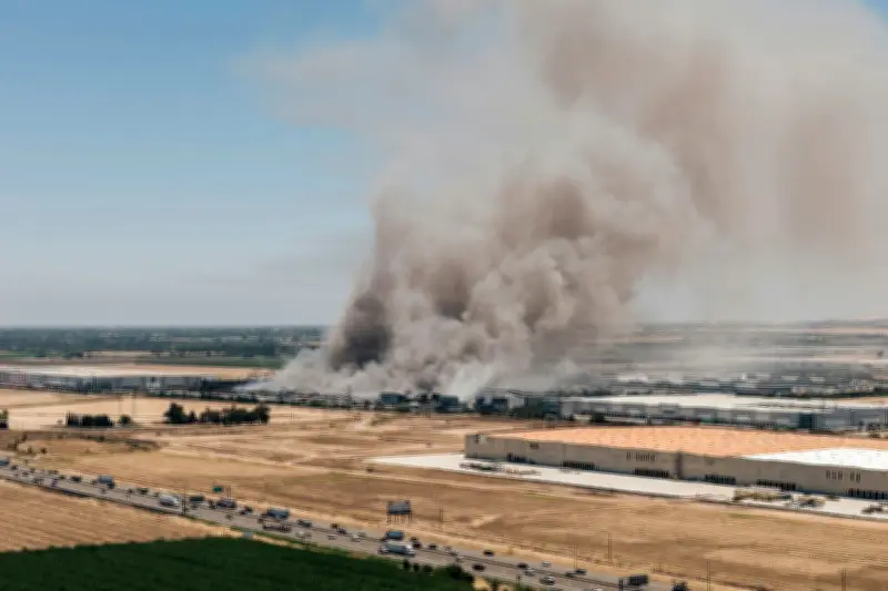 Massive California Warehouse Fire at Medline Rages into Third Day, Impacting Air Quality