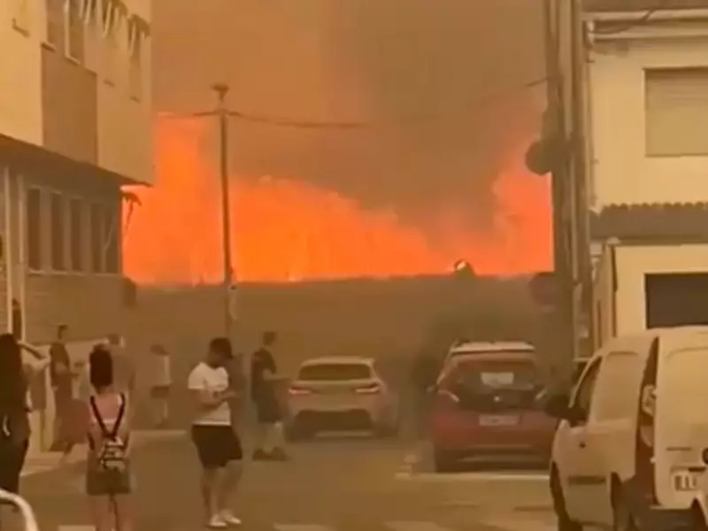 Massive Wildfire Forces Evacuation of Hundreds in Spanish Town