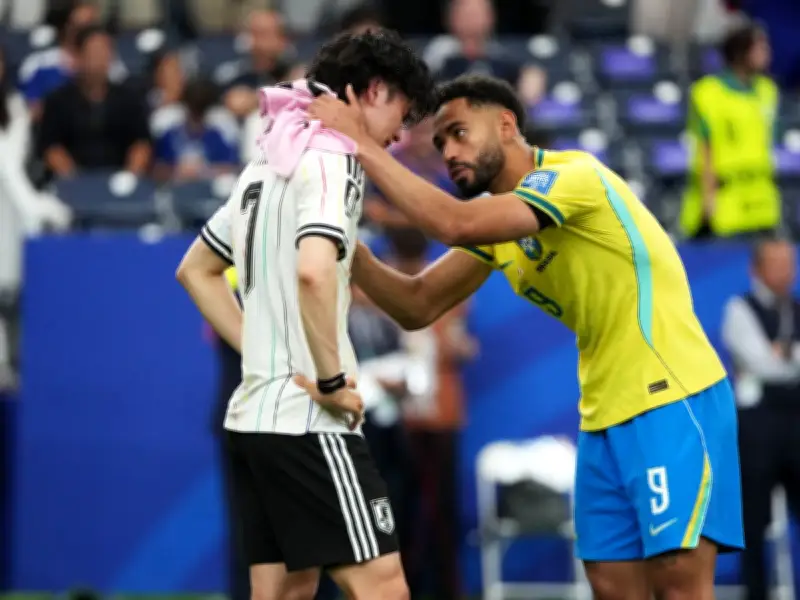 Matheus Cunha Shows Class Consoling Japan's Ao Tanaka After Brazil World Cup Win