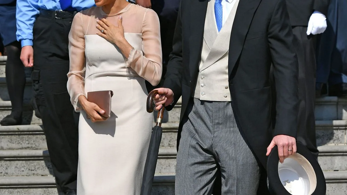 Meghan Markle and Prince Harry Make First Public Appearance as Married Couple at Prince Charles' Birthday Garden Party