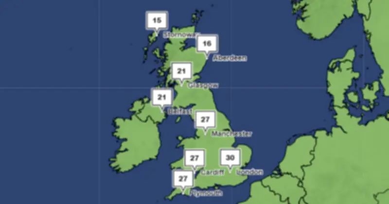 Met Office Confirms 30C Heat Surge in Days – 10 UK Areas Above 27C