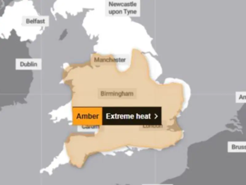 Met Office Issues Amber Heat Warning as UK Braces for 38C Heatwave